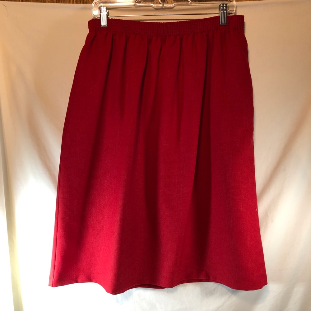 Bon Worth Red skirt with pockets L petite